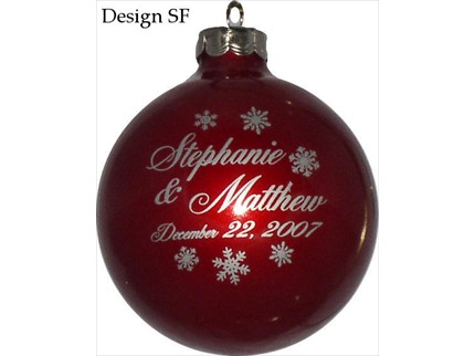 Christmas Wedding Favors Custom Ornaments Reception Favors