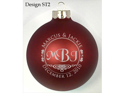 Christmas Wedding Favors Custom Ornaments Reception Favors