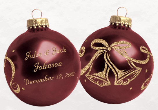 Christmas wedding favors Christmas ornaments for reception