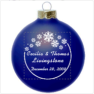 customize your wedding christmas ornament favor