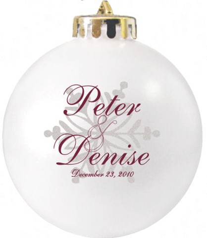 Wedding Favor Acrylic Imprinted Christmas Ornaments